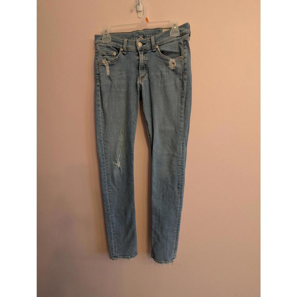 Rag & Bone Skinny Jeans, Distressed, Size 27, Colour Everton, 98% Cotton